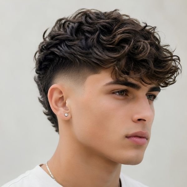 Mid Wavy Burst Fade