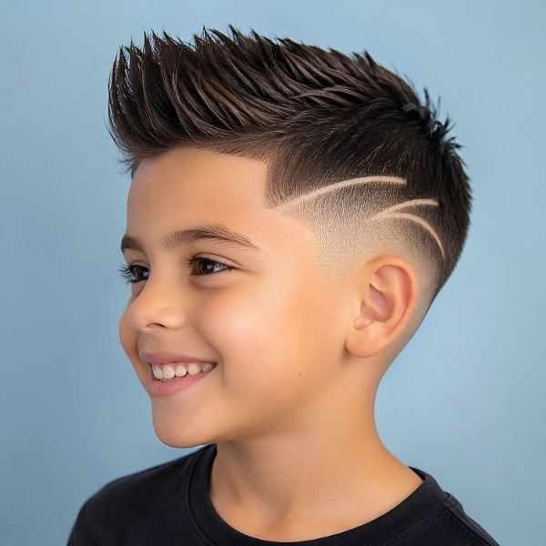 Mini Pompadour Burst Fade for Kids