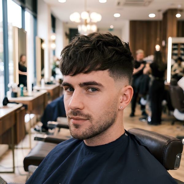 Modern Textured Fringe with Burst Fade
