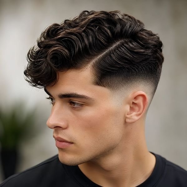 _Side-Part Wavy Burst Fade