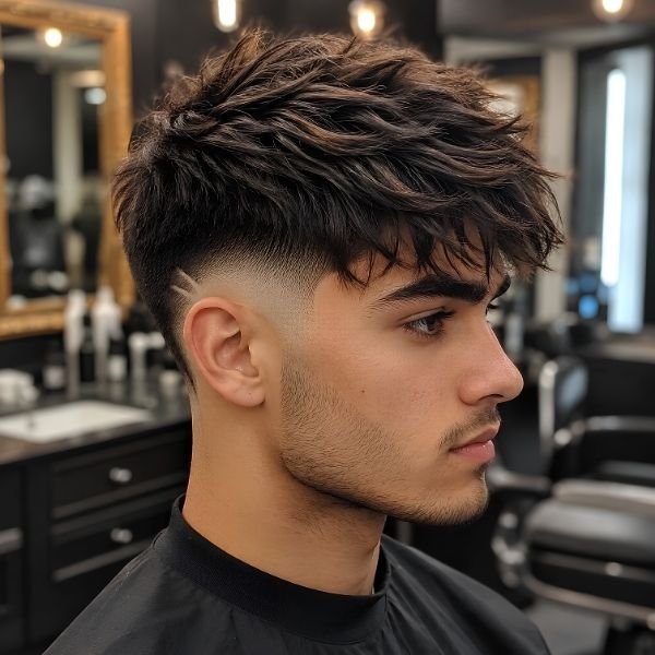Side-Swept Burst Fade Fringe