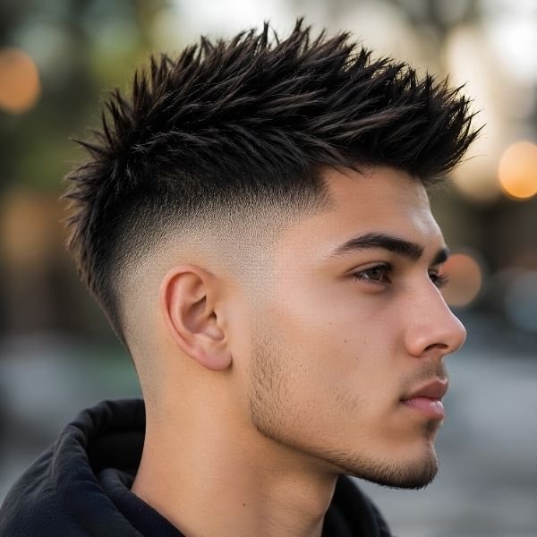 Skin Burst Fade Faux Hawk