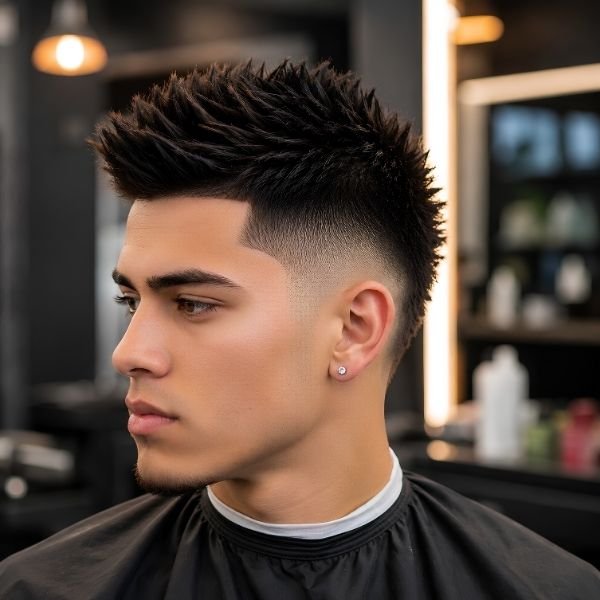 Taper Burst Fade Faux Hawk
