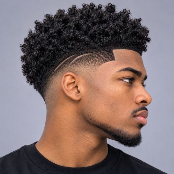 Burst Fade Taper for Black Men