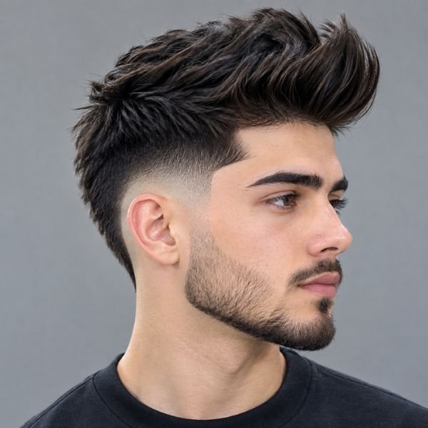 Straight Burst Fade Quiff