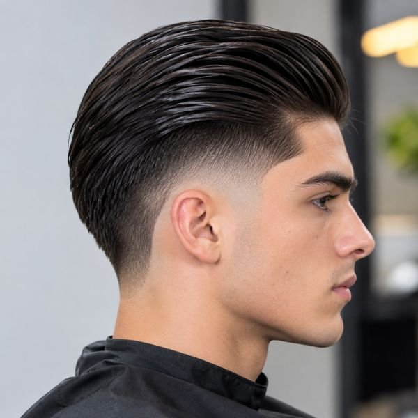 Straight Burst Fade Slick Back