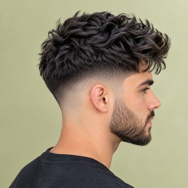 Textured Mid Burst Fade